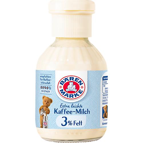 Bärenmarke Extra-leichte Kaffee-Milch, Fettgehalt von nur 3 %, Flasche mit 170 g