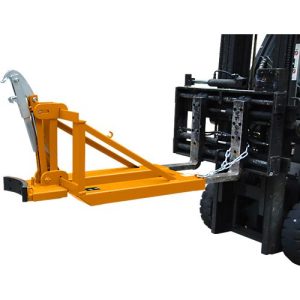 Bauer Fasslifter RS-I/D 91, für Stapler, 1 x 110 bis 200-l-Deckelfässer, L 1285 x B 585 x H 810 mm, bis 800 kg, Stahl, Gelborange Bauer Fasslifter RS-I/D 91, für Stapler, 1 x 110 bis 200-l-Deckelfässer, L 1285 x B 585 x H 810 mm, bis 800 kg, Stahl, Gelborange