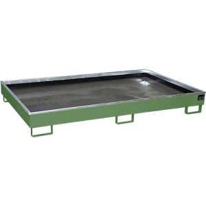 Bauer Regalwanne RW 2200-2 PE, mit PE-Einsatz, L 2165 x B 1315 x H 510 mm, resedagrün RAL 6011 Bauer Regalwanne RW 2200-2 PE, mit PE-Einsatz, L 2165 x B 1315 x H 510 mm, resedagrün RAL 6011