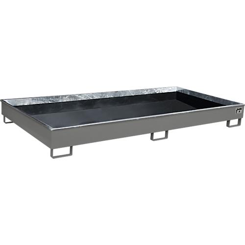 Bauer Regalwanne RW 2700-1 PE, mit PE-Einsatz, L 2665 x B 1315 x H 210 mm, mausgrau RAL 7005