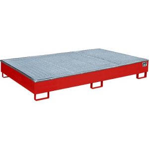 Bauer Regalwanne RW-GR 2200-2 PE, mit PE-Einsatz, mit Gitterrost, L 2165 x B 1315 x H 510 mm, feuerrot RAL 3000 Bauer Regalwanne RW-GR 2200-2 PE, mit PE-Einsatz, mit Gitterrost, L 2165 x B 1315 x H 510 mm, feuerrot RAL 3000
