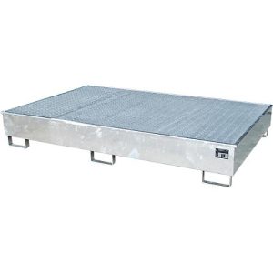 Bauer Regalwanne RW-GR 2200-2 PE, mit PE-Einsatz, mit Gitterrost, L 2165 x B 1315 x H 510 mm, feuerverzinkt Bauer Regalwanne RW-GR 2200-2 PE, mit PE-Einsatz, mit Gitterrost, L 2165 x B 1315 x H 510 mm, feuerverzinkt