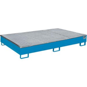Bauer Regalwanne RW-GR 2200-2 PE, mit PE-Einsatz, mit Gitterrost, L 2165 x B 1315 x H 510 mm, lichtblau RAL 5012 Bauer Regalwanne RW-GR 2200-2 PE, mit PE-Einsatz, mit Gitterrost, L 2165 x B 1315 x H 510 mm, lichtblau RAL 5012