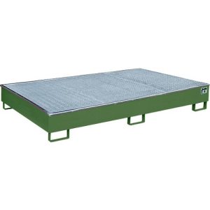 Bauer Regalwanne RW-GR 2200-2 PE, mit PE-Einsatz, mit Gitterrost, L 2165 x B 1315 x H 510 mm, resedagrün RAL 6011 Bauer Regalwanne RW-GR 2200-2 PE, mit PE-Einsatz, mit Gitterrost, L 2165 x B 1315 x H 510 mm, resedagrün RAL 6011