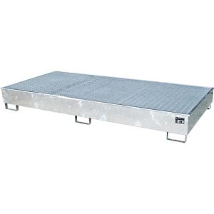 Bauer Regalwanne RW-GR 2700-2 PE, mit PE-Einsatz, mit Gitterrost, L 2665 x B 1315 x H 305 mm, feuerverzinkt Bauer Regalwanne RW-GR 2700-2 PE, mit PE-Einsatz, mit Gitterrost, L 2665 x B 1315 x H 305 mm, feuerverzinkt