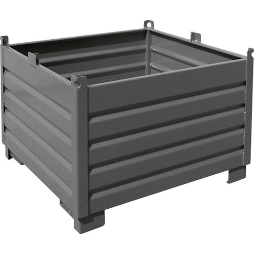 Bauer Sammelbehälter-System SBS 1000, L 1200 x B 1200 x H 850 mm, bis zu 3-fach stapelbar, lackiert, mit Transportwagen, mausgrau RAL 7005