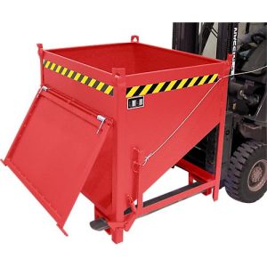 Bauer Silobehälter SGK 75, Zugseil-Entleerung, L 1000 x B 1200 x H 1170 mm, 0,75 m³, bis 1000 kg, Stahl, Feuerrot Bauer Silobehälter SGK 75, Zugseil-Entleerung, L 1000 x B 1200 x H 1170 mm, 0,75 m³, bis 1000 kg, Stahl, Feuerrot