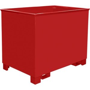 Behälter für Routenzüge Typ CS 80, 3-fach stapelbar, Inhalt 0,8 m³, bis 1000 kg, feuerrot RAL 3000 Behälter für Routenzüge Typ CS 80, 3-fach stapelbar, Inhalt 0,8 m³, bis 1000 kg, feuerrot RAL 3000