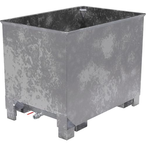 Behälter für Routenzüge Typ CS 80, 3-fach stapelbar, Inhalt 0,8 m³, bis 1000 kg, verzinkt