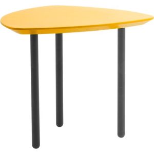 Beistelltisch Leyform EOS, Stahlrohrfüsse, MDF Tischplatte, B 550 x T 510 x H 460 mm, ginstergelb