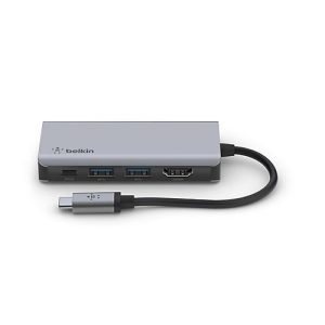 Belkin CONNECT 4-in-1 multiport hub adapter – USB-C – HDMI Belkin CONNECT 4-in-1 multiport hub adapter – USB-C – HDMI