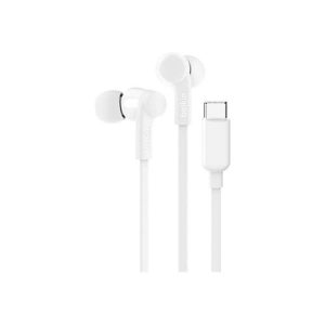 Belkin SoundForm – Ohrhörer mit Mikrofon – im Ohr – kabelgebunden – USB-C – Geräuschisolierung