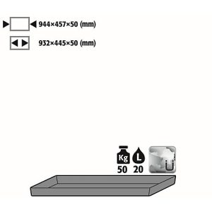 Bodenauffangwanne Stawa-R für asecos Chemikalienschränke, Stahlblech, B 944 x T 457 x H 50 mm, 20,5 l Bodenauffangwanne Stawa-R für asecos Chemikalienschränke, Stahlblech, B 944 x T 457 x H 50 mm, 20,5 l