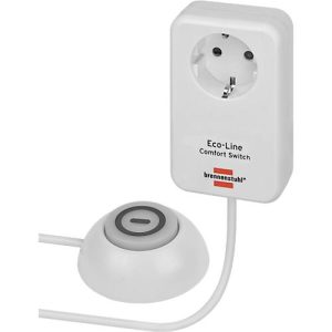Brennenstuhl Eco Line Comfort Switch Adapter EL CSA 1, Steckdose mit beleuchtetem Fußschalter, 3500 W, erhöhter Berührungsschutz, L 82 x B 82 x T 82 mm, weiß Brennenstuhl Eco Line Comfort Switch Adapter EL CSA 1, Steckdose mit beleuchtetem Fußschalter, 3500 W, erhöhter Berührungsschutz, L 82 x B 82 x T 82 mm, weiß