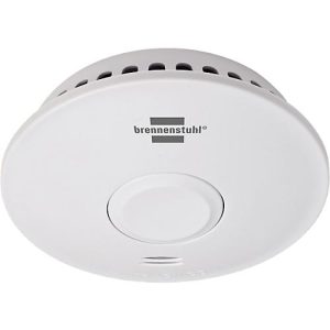 Brennenstuhl Funk-Feuermelder RM L 3101, vernetzbar, 85 dB, Q-Siegel, 100 m Reichweite, 10-Jahres-Batterie, B 115 x H 115 x T 40 mm, weiß
