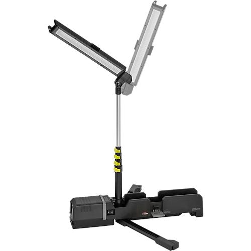 Brennenstuhl Multi Battery LED Akku-Arbeitsstrahler 6050 MA, 60W, 4 Schaltstufen, höhenverstellbar, mit Standfuß, 7700 lm, IP54, L 112 x B 698 x H 129 mm, schwarz