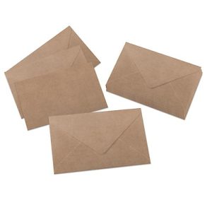 Briefumschläge Sigel ‚Nature‘, C6, 24 Stück, PEFC-zertifiziert, Kraftpapier, braun Briefumschläge Sigel ‚Nature‘, C6, 24 Stück, PEFC-zertifiziert, Kraftpapier, braun