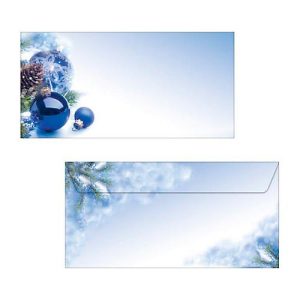 Briefumschlag mit Weihnachtsmotiv Sigel Blue Harmony, DIN lang, 90g/m², 50 Stück Briefumschlag mit Weihnachtsmotiv Sigel Blue Harmony, DIN lang, 90g/m², 50 Stück