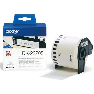 Brother Endlos-Etikett DK-22205, 62mm x 30,48m, Papier weiß Brother Endlos-Etikett DK-22205, 62mm x 30,48m, Papier weiß