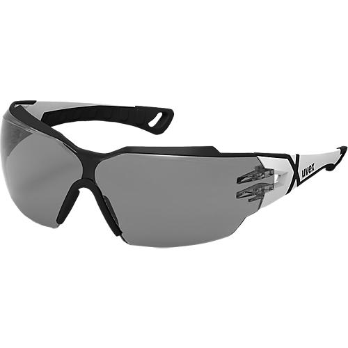 Bügelbrille Uvex pheos cx2, EN 166, EN 172, Polycarbonat grau, Rahmen schwarz/weiß, 5 Stück