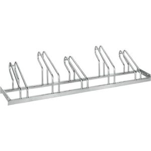 Bügelparker, 1-seitig, für Reifen bis B 55 mm, B 1750 x T 540 x H 500 mm, Stahl feuerverzinkt, 5 Einstellplätze, montiert Bügelparker, 1-seitig, für Reifen bis B 55 mm, B 1750 x T 540 x H 500 mm, Stahl feuerverzinkt, 5 Einstellplätze, montiert