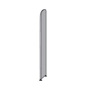 Büroregal Dante®, Abschlusswange, für Regale ohne Rückwand, H 2600 mm, lichtgrau Büroregal Dante®, Abschlusswange, für Regale ohne Rückwand, H 2600 mm, lichtgrau
