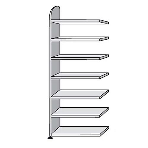 Büroregal Dante®, Regalfeld, H 2600 x B 800 mm, ohne Rückwand, lichtgrau