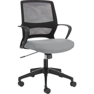 Bürostuhl CDP62, mit Armlehnen, Muldensitz, schwarz/grau Bürostuhl CDP62, mit Armlehnen, Muldensitz, schwarz/grau