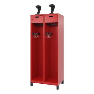 C+P Feuerwehrspind Evolo, Modell PRAKTUS, 2 Abteile, H 1950 x B 800 x T 500 mm, Füße, feuerrot RAL 3000 C+P Feuerwehrspind Evolo, Modell PRAKTUS, 2 Abteile, H 1950 x B 800 x T 500 mm, Füße, feuerrot RAL 3000