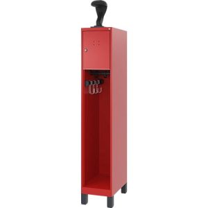 C+P Feuerwehrspind Evolo, Modell YOUNGSTER, 1 Abteil, H 1630 x B 300 x T 500 mm, Füße, feuerrot RAL 3000 C+P Feuerwehrspind Evolo, Modell YOUNGSTER, 1 Abteil, H 1630 x B 300 x T 500 mm, Füße, feuerrot RAL 3000