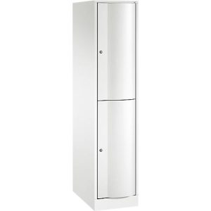 C+P Garderobenspind Resisto, 1 Abteil, 2 Fächer, B 396 x T 640 x H 1950 mm, Verkehrsweiß C+P Garderobenspind Resisto, 1 Abteil, 2 Fächer, B 396 x T 640 x H 1950 mm, Verkehrsweiß