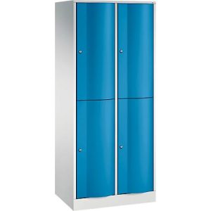 C+P Garderobenspind Resisto, 2 Abteile, 4 Fächer, B 772 x T 540 x H 1950 mm, Lichtgrau/Rubinrot C+P Garderobenspind Resisto, 2 Abteile, 4 Fächer, B 772 x T 540 x H 1950 mm, Lichtgrau/Rubinrot
