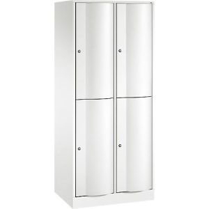 C+P Garderobenspind Resisto, 2 Abteile, 4 Fächer, B 772 x T 540 x H 1950 mm, Verkehrsweiß C+P Garderobenspind Resisto, 2 Abteile, 4 Fächer, B 772 x T 540 x H 1950 mm, Verkehrsweiß