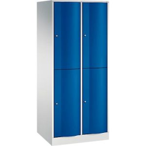 C+P Garderobenspind Resisto, 2 Abteile, 4 Fächer, B 772 x T 640 x H 1950 mm, Lichtgrau C+P Garderobenspind Resisto, 2 Abteile, 4 Fächer, B 772 x T 640 x H 1950 mm, Lichtgrau