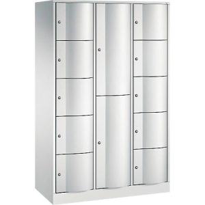 C+P Kombi-Schließfachschrank Resisto, 3 Abteile, 12 Fächer, B 1148 x T 540 x H 1950 mm, Lichtgrau/Clowngrün C+P Kombi-Schließfachschrank Resisto, 3 Abteile, 12 Fächer, B 1148 x T 540 x H 1950 mm, Lichtgrau/Clowngrün