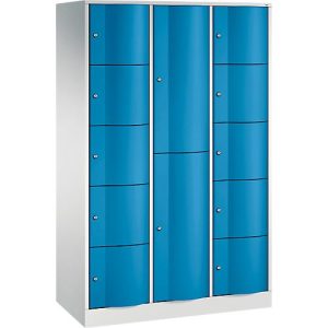 C+P Kombi-Schließfachschrank Resisto, 3 Abteile, 12 Fächer, B 1148 x T 540 x H 1950 mm, Lichtgrau/Rubinrot C+P Kombi-Schließfachschrank Resisto, 3 Abteile, 12 Fächer, B 1148 x T 540 x H 1950 mm, Lichtgrau/Rubinrot