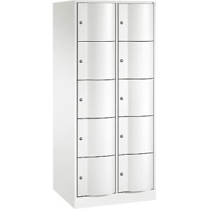 C+P Schließfachschrank Resisto, 2 Abteile, 10 Fächer, B 772 x T 640 x H 1950 mm, Verkehrsweiß C+P Schließfachschrank Resisto, 2 Abteile, 10 Fächer, B 772 x T 640 x H 1950 mm, Verkehrsweiß