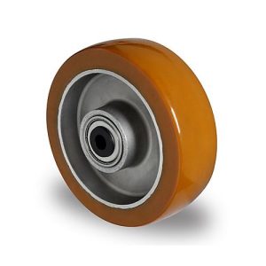 CASCOO Einbaurad AAU5, mit Rad-ø 100 mm x B 40 mm, Aluminium-Felge, Polyurethan-Lauffläche, braun, Doppelkugellager, bis 250 kg CASCOO Einbaurad AAU5, mit Rad-ø 100 mm x B 40 mm, Aluminium-Felge, Polyurethan-Lauffläche, braun, Doppelkugellager, bis 250 kg