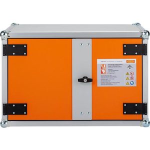 CEMO Akku-Lagerschrank 8/5 für Brandmeldeanlagen, akustische Rauchmelder, Flügeltür, LockEX Türverriegelung, feuerbeständig, B 830 x T 660 x H 520 mm, lichtgrau/reinorange CEMO Akku-Lagerschrank 8/5 für Brandmeldeanlagen, akustische Rauchmelder, Flügeltür, LockEX Türverriegelung, feuerbeständig, B 830 x T 660 x H 520 mm, lichtgrau/reinorange