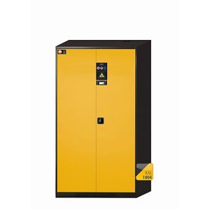 Chemikalienschrank asecos CS-CLASSIC-F, Flügeltüren, Front Sicherheitsgelb, B 1055 x T 520 x H 1950 mm Chemikalienschrank asecos CS-CLASSIC-F, Flügeltüren, Front Sicherheitsgelb, B 1055 x T 520 x H 1950 mm