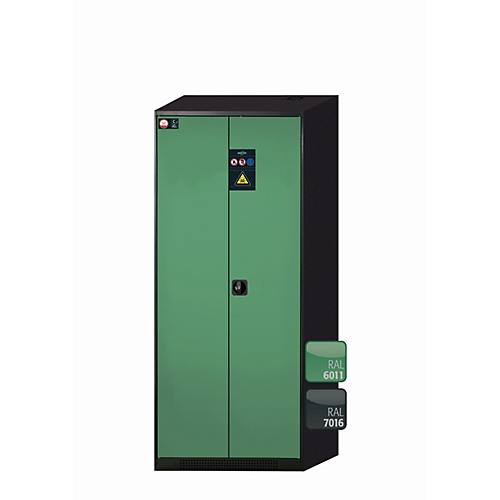 Chemikalienschrank asecos CS-CLASSIC, Flügeltüren, Front Resedagrün, B 810 x T 520 x H 1950 mm
