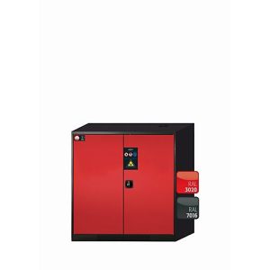 Chemikalienschrank asecos CS-CLASSIC, Flügeltüren, Front Verkehrsrot, B 1055 x T 520 x H 1105 mm Chemikalienschrank asecos CS-CLASSIC, Flügeltüren, Front Verkehrsrot, B 1055 x T 520 x H 1105 mm