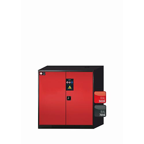 Chemikalienschrank asecos CS-CLASSIC, Flügeltüren, Front Verkehrsrot, B 1055 x T 520 x H 1105 mm
