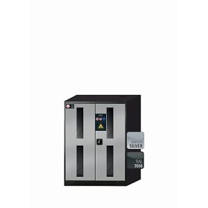 Chemikalienschrank asecos CS-CLASSIC-G, Flügeltüren mit Glasausschnitt, Front asecos Silber, B 810 x T 520 x H 1105 mm Chemikalienschrank asecos CS-CLASSIC-G, Flügeltüren mit Glasausschnitt, Front asecos Silber, B 810 x T 520 x H 1105 mm