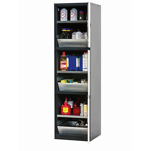 Chemikalienschrank asecos CS-CLASSIC-MultiRisk, Flügeltüren, Front Reinweiß, B 545 x T 520 x H 1950 mm