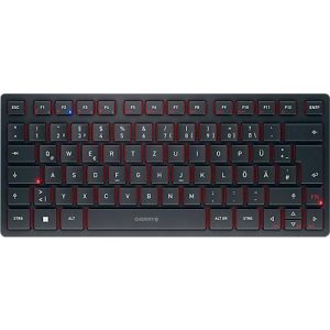 Cherry Multi-Device Tastatur KW 9200 Mini, 2x Bluetooth 5.0, 2.4 GHz Funk- und USB-C-Kabelkanal, wiederaufladbar, schwarz Cherry Multi-Device Tastatur KW 9200 Mini, 2x Bluetooth 5.0, 2.4 GHz Funk- und USB-C-Kabelkanal, wiederaufladbar, schwarz