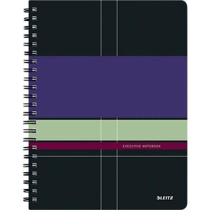 Collegeblock LEITZ® Executive 446100, Spiralbindung, 80 Blatt, DIN A4, FSC zertifiziertes Papier, kariert Collegeblock LEITZ® Executive 446100, Spiralbindung, 80 Blatt, DIN A4, FSC zertifiziertes Papier, kariert