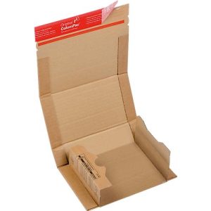 ColomPac Wickelverpackung CP 020, mit Selbstklebeverschluss, Wellpappe, braun, B 198 x T 135 x H 63 mm (für CDs), 20 Stück ColomPac Wickelverpackung CP 020, mit Selbstklebeverschluss, Wellpappe, braun, B 198 x T 135 x H 63 mm (für CDs), 20 Stück