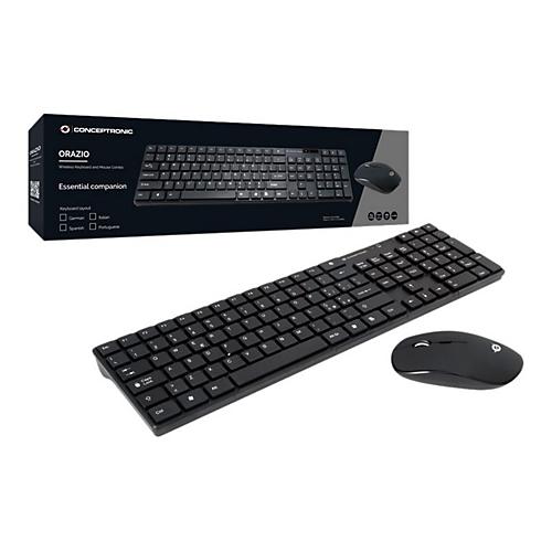 Conceptronic ORAZIO - Tastatur-und-Maus-Set - Spanisch - Schwarz