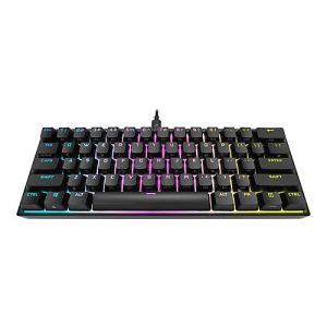 CORSAIR Gaming K65 RGB MINI 60% – Tastatur – Hintergrundbeleuchtung – USB – Deutsch – Tastenschalter: CHERRY MX Speed